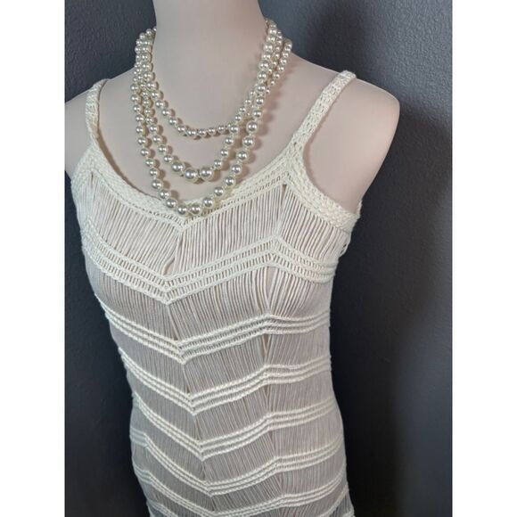 SHEIN Swim‎ Cover up Mini Dress, Size S, Off-white - Picture 2 of 3